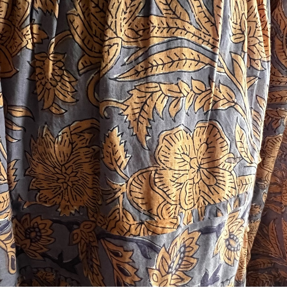 Cleobella Hattie Mini Dress Vine Block Print Boho Organic Cotton S - Picture 6 of 15